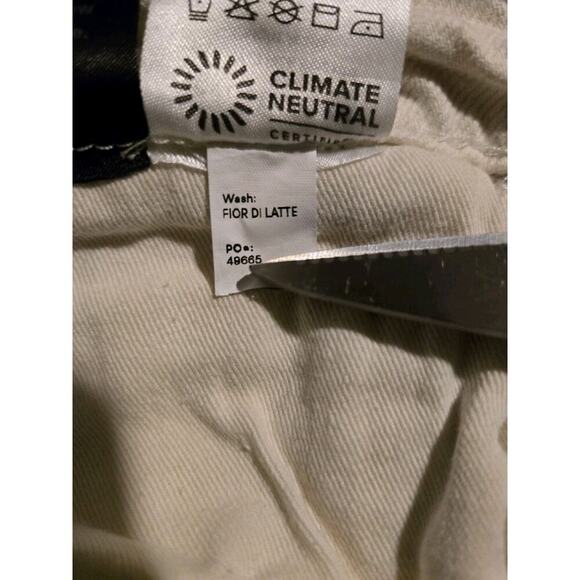 Womens Reformation Rowe Mid Rise Relaxed Straight Jeans Off White Size 30 - Picture 6 of 16